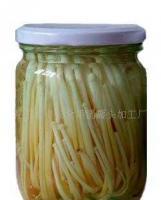 品味鲜美，便捷佐餐 340克瓶装金针菇罐头厂家直供